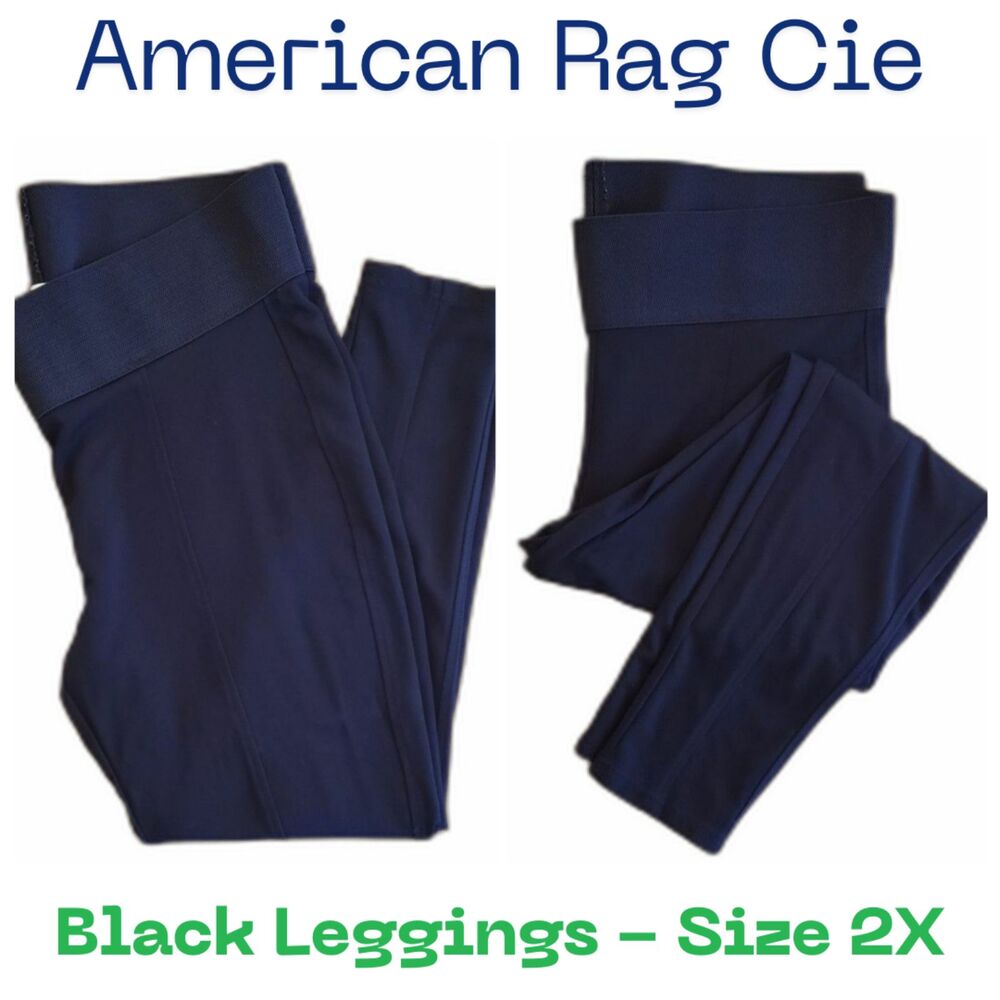American Rag Cie Women Slimming Black Leggings Size 2X